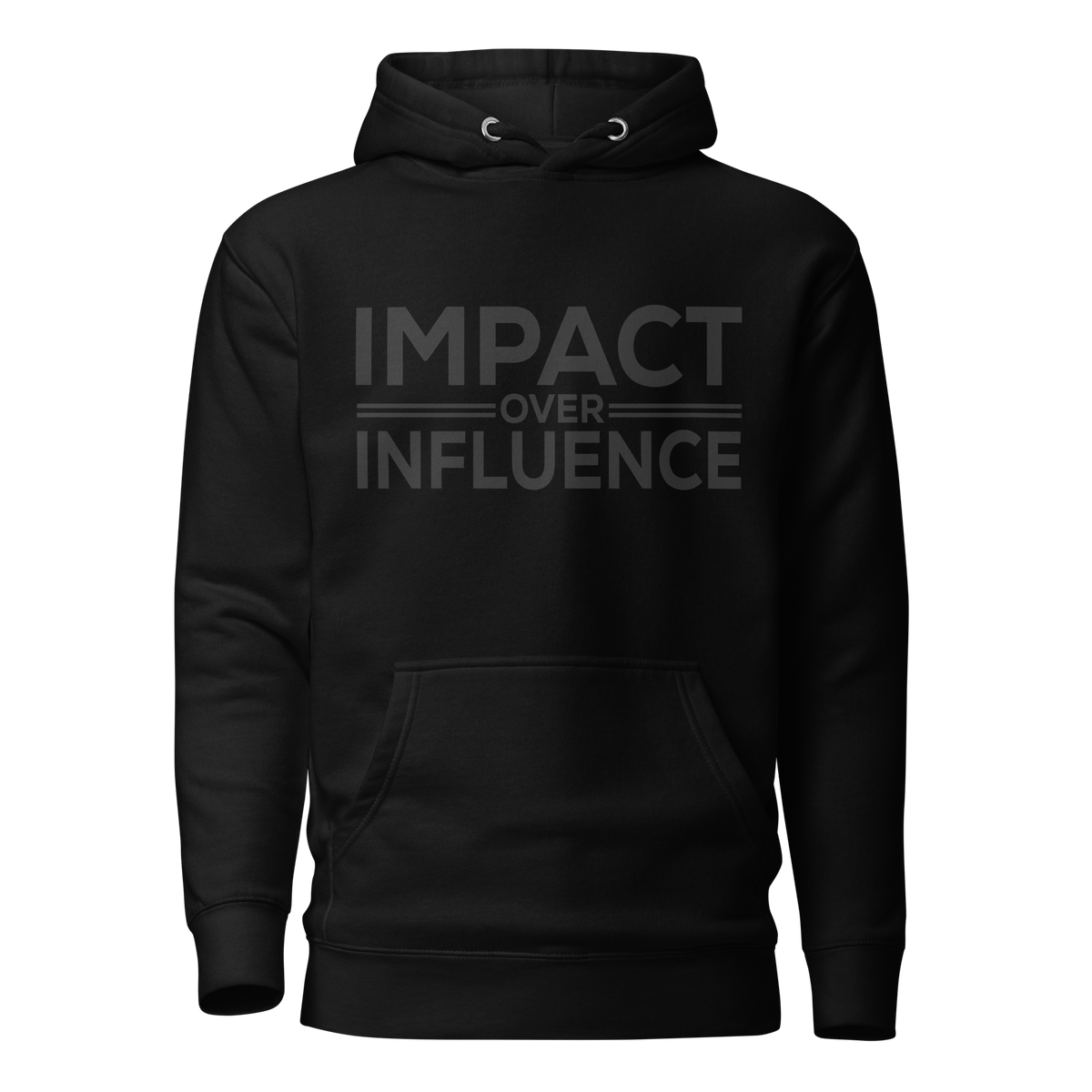 Impact Over Influence Hoodie-Black Latter
